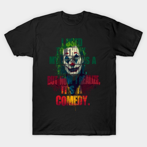 Tragedy Comedy - Joker T-Shirts by Andriu